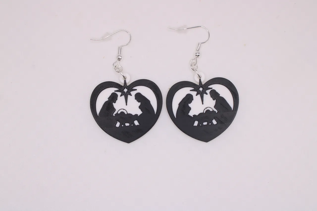 Jesus and Mary Christmas Earrings view 4