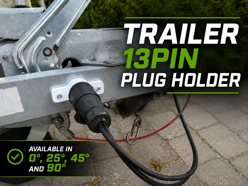13-Pin Trailer Plug Holder - 4 Angle Options