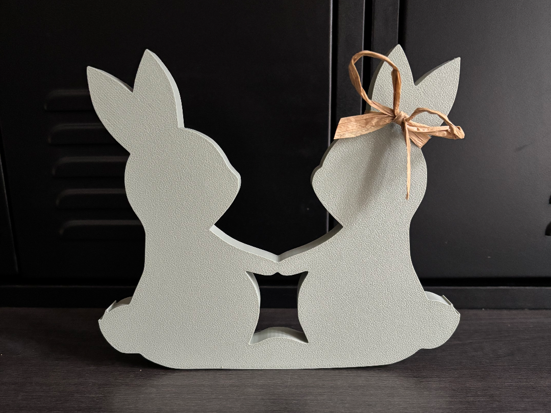 Easter bunny duo minimalist and elegant decor V2