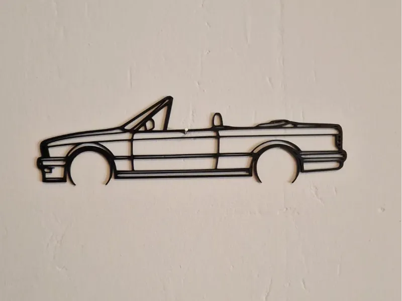 BMW E30 Convertible Silhouette