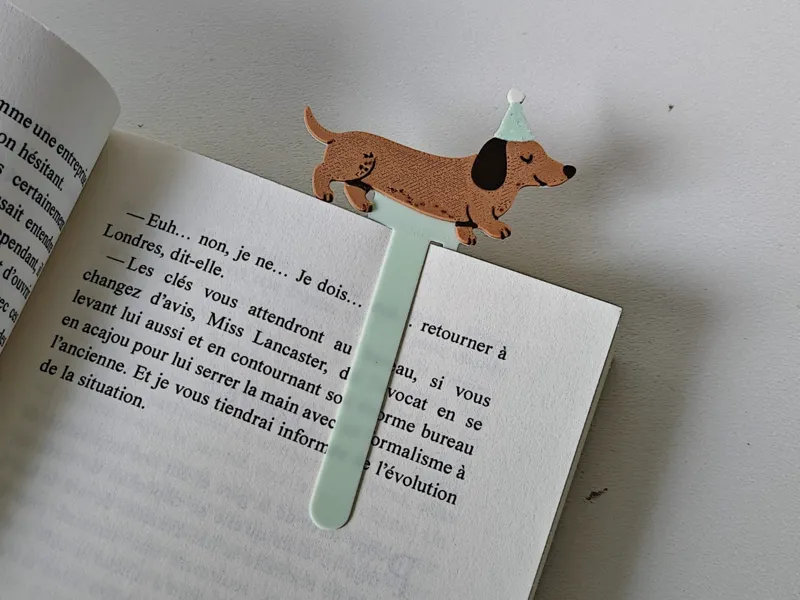 Marque page teckel - CakeTopper teckel