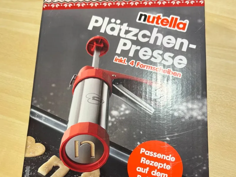 Nutella Kekspresse - Plätzchenpresse Halte Ring