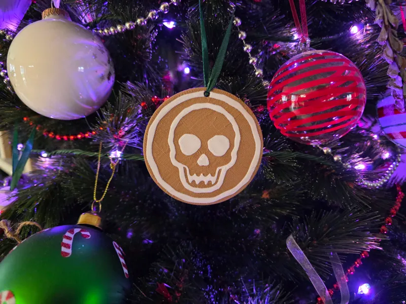 Christmas tree ornament Gingerbread - Skull
