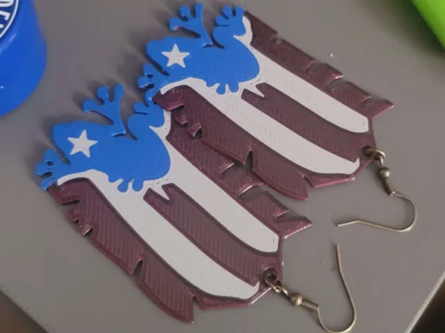 Puerto Rican coqui earrings
