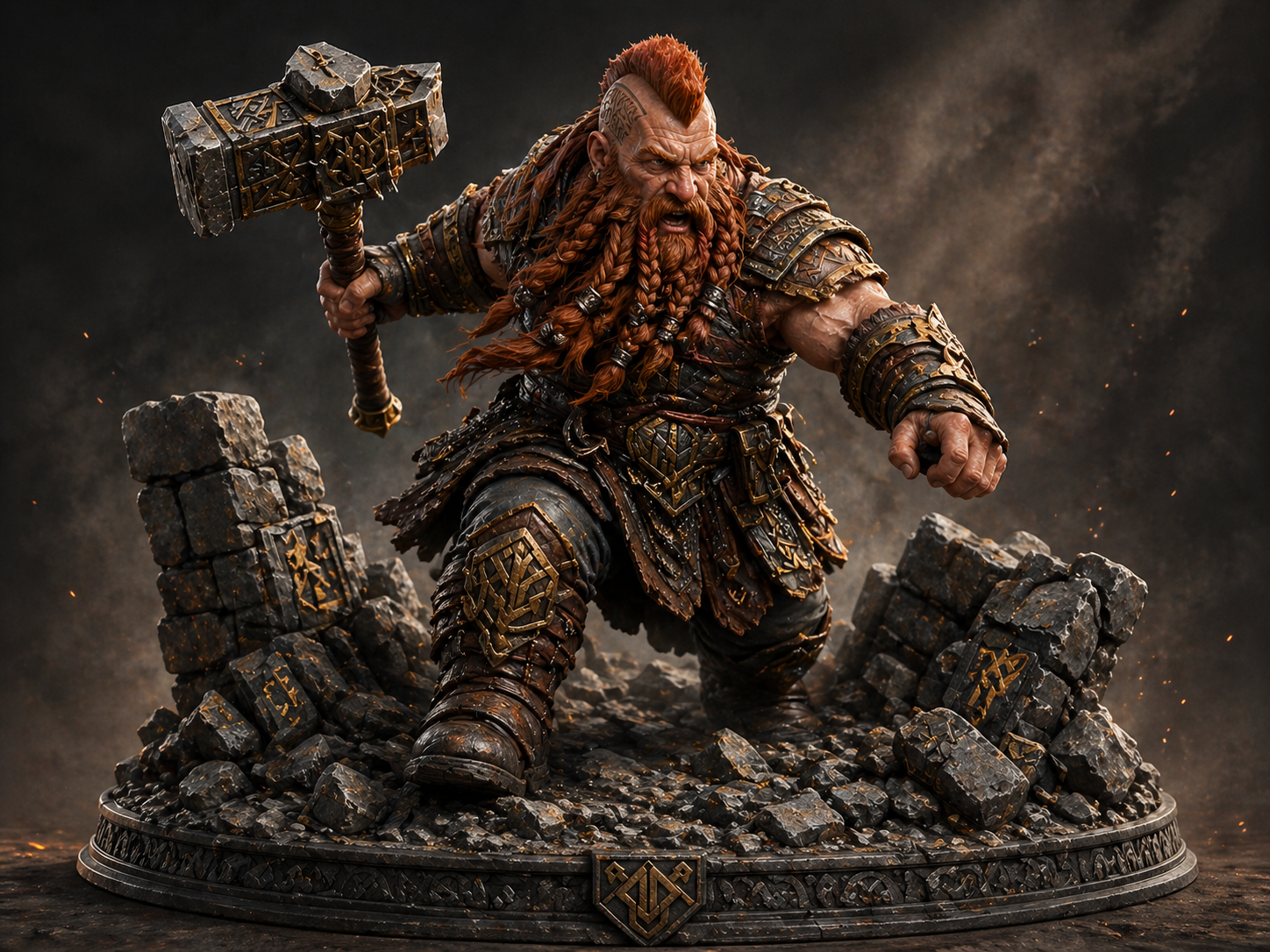 Runehammer – Dwarf Warrior | 15cm Miniature