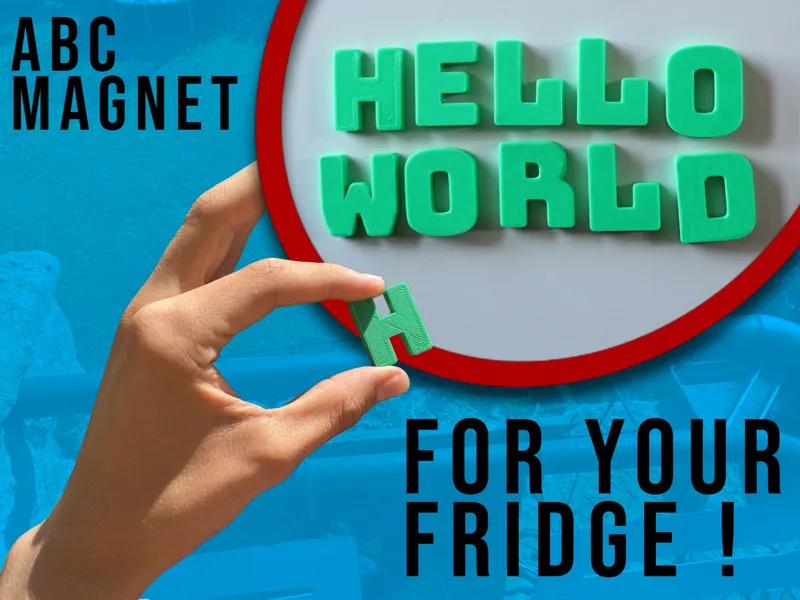 Magnetic alphabet letters