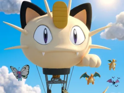 Mongolfiera Meowth - Team Rocket 