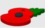poppy key chain