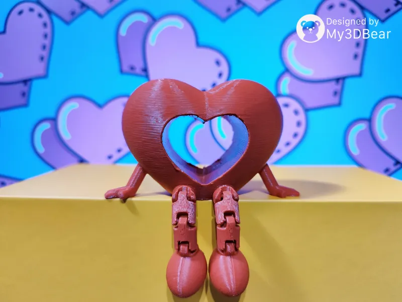 Articulated Heart Cutout with flexi legs