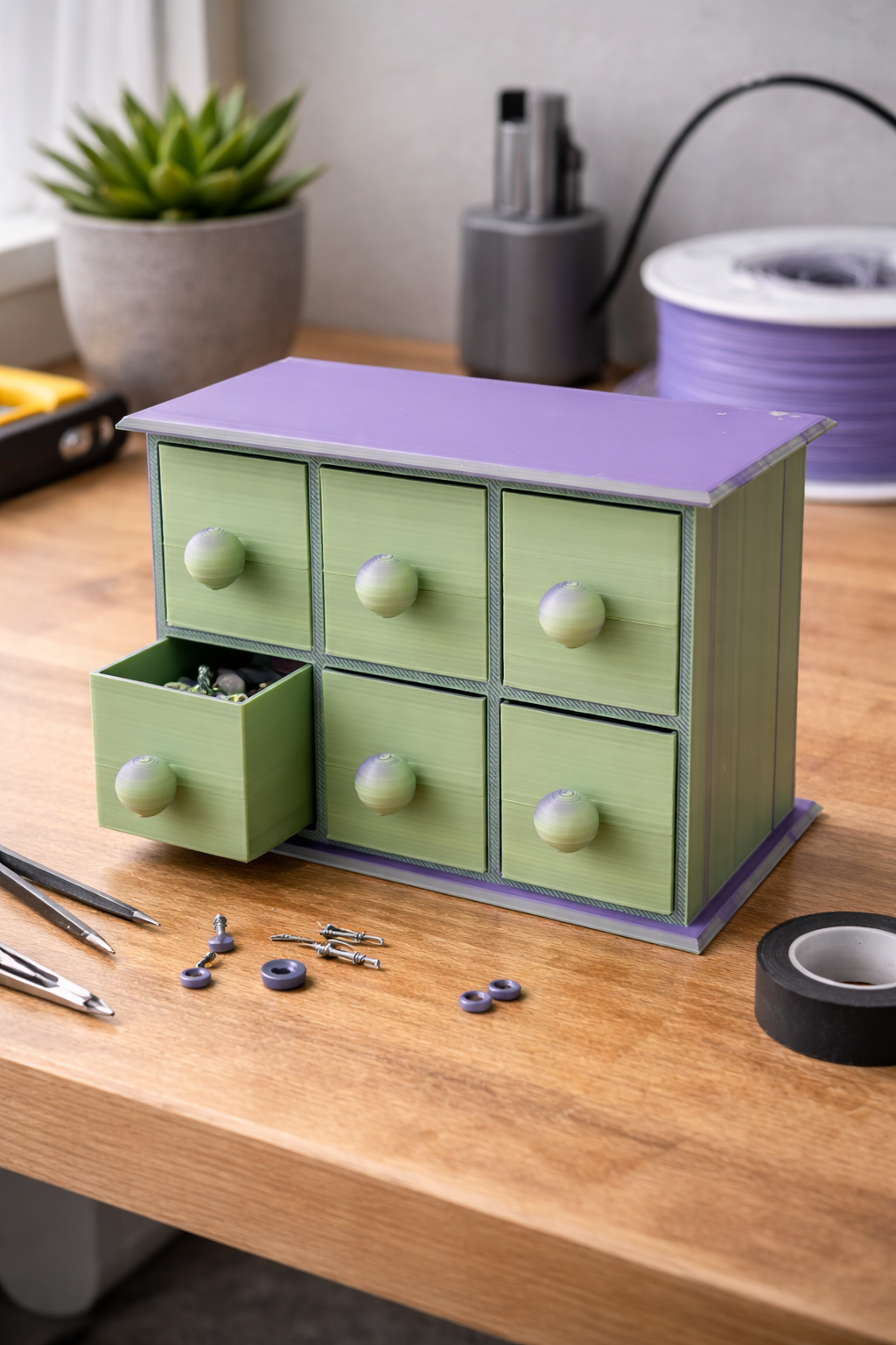 Miniatura 1 do modelo 3D 3-Size Drawer Organizer – Stackable Storage