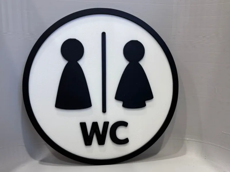 Piktogramm Türschild WC Pöppel