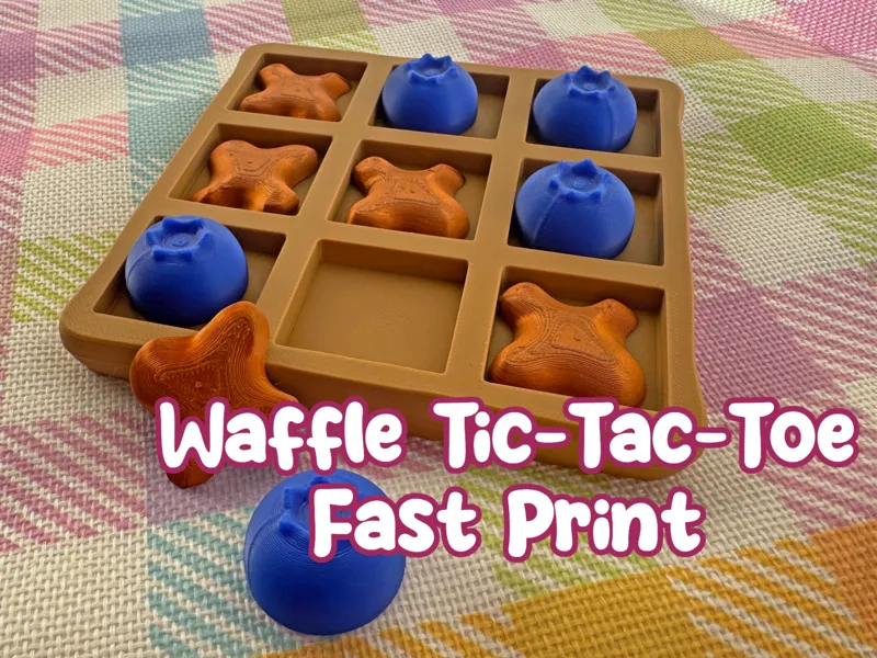 Fast Tic-Tac-Toe Waffle - Blueberry & Syrup