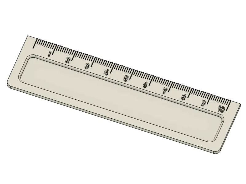 Minimalistic 10cm Ruler 