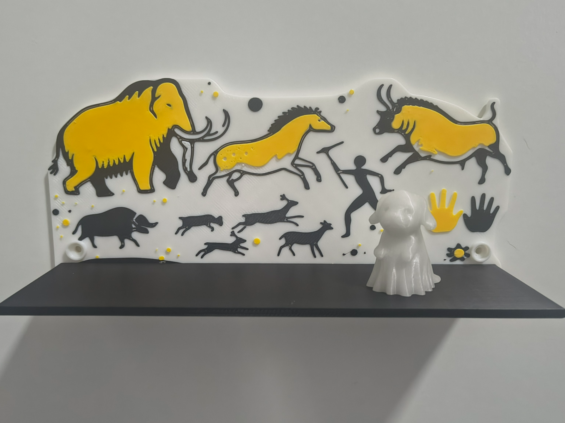 Lascaux Cave Art Wall Shelf – Prehistoric Decor