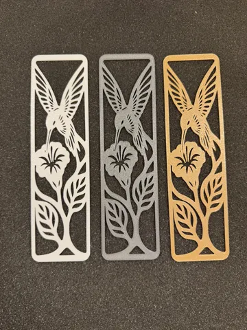 Accesorio de lectura: Hummingbird Hibiscus Bookmark | Nature Print — vista de referencia 5