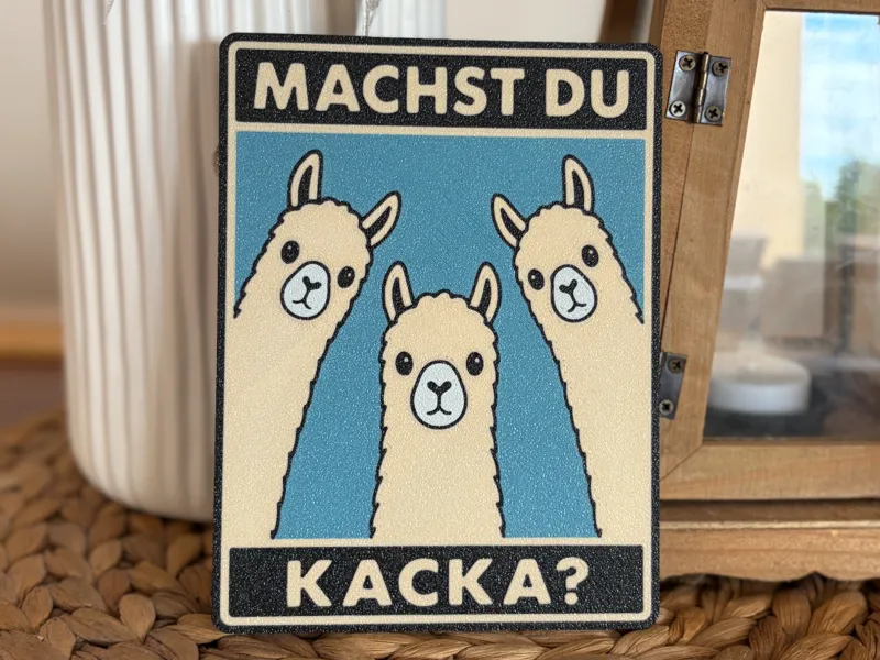 Die drei Lamas fragen: Machst du Kacka?