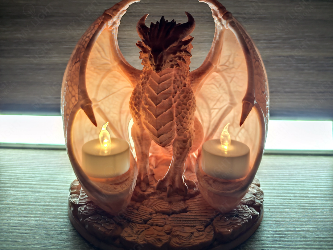 Dragon Queen LED Candle Holder - 3D printed Creatures, in stock in India