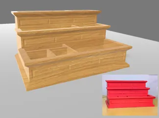 Asian style desk organizer