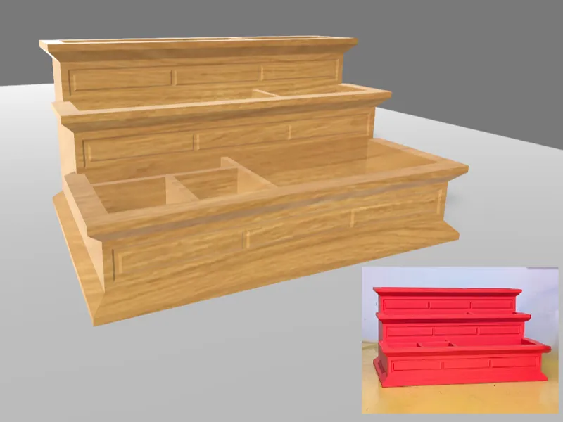 Asian style desk organizer