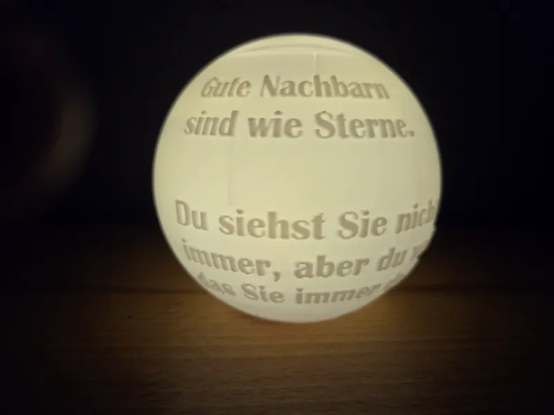 LED Kugel "Gute Nachbarn..."