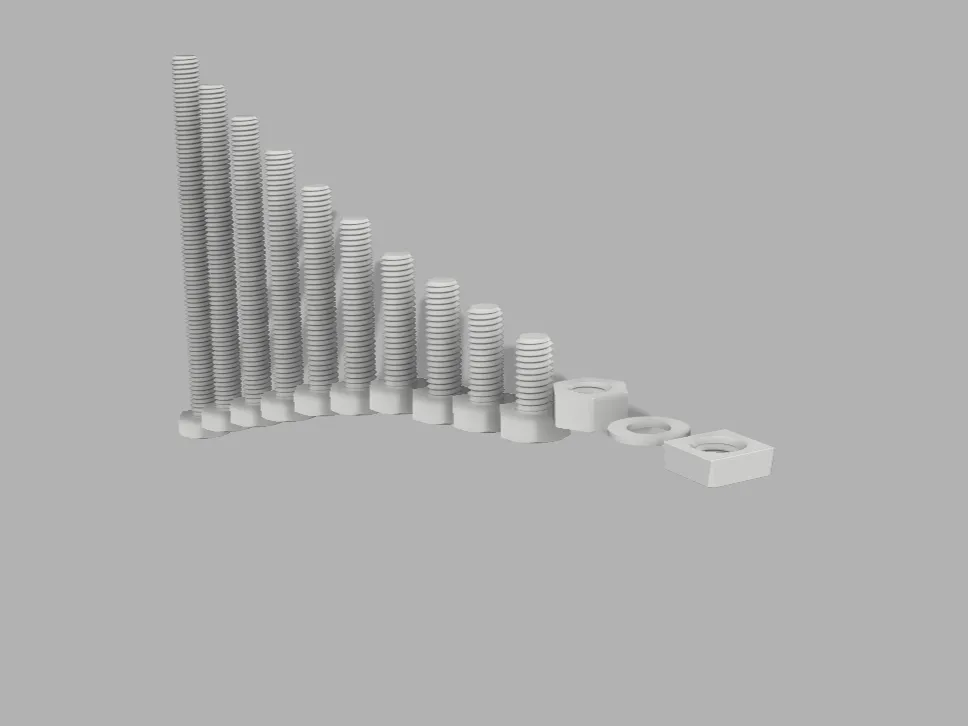 Screw Set M3 M4 M5 M6 M7 M8 M10, ISO 4017 view 4