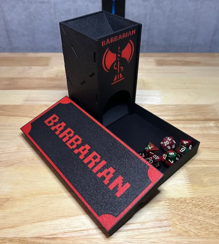 Collapsible Barbarian D&D Dice Tower