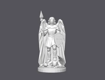 Letrero o emblema decorativo: São Miguel Arcanjo - Coleção Geométrica — vista de referencia 4
