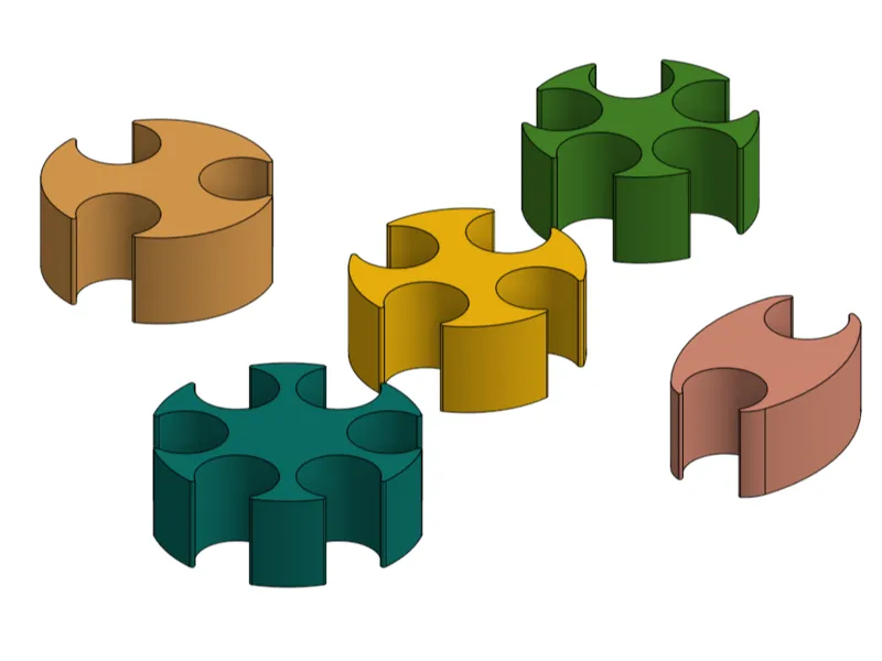 PTFE Tube Organizer / Spacer System (2–6 Tubes)
