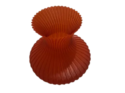 Vase mit Rillen