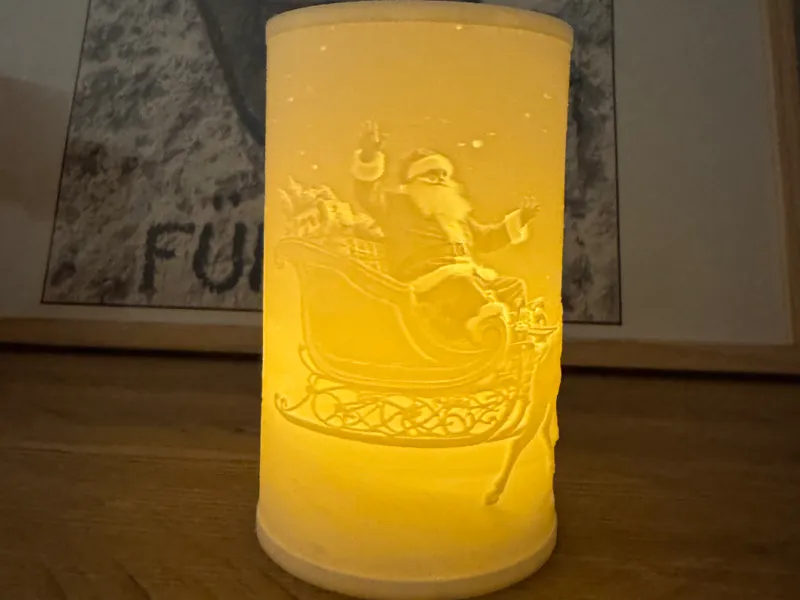 Teelicht Weihnachtsmann