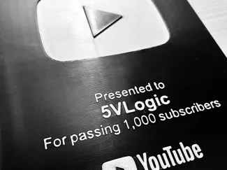 Custom YouTube play button award 
