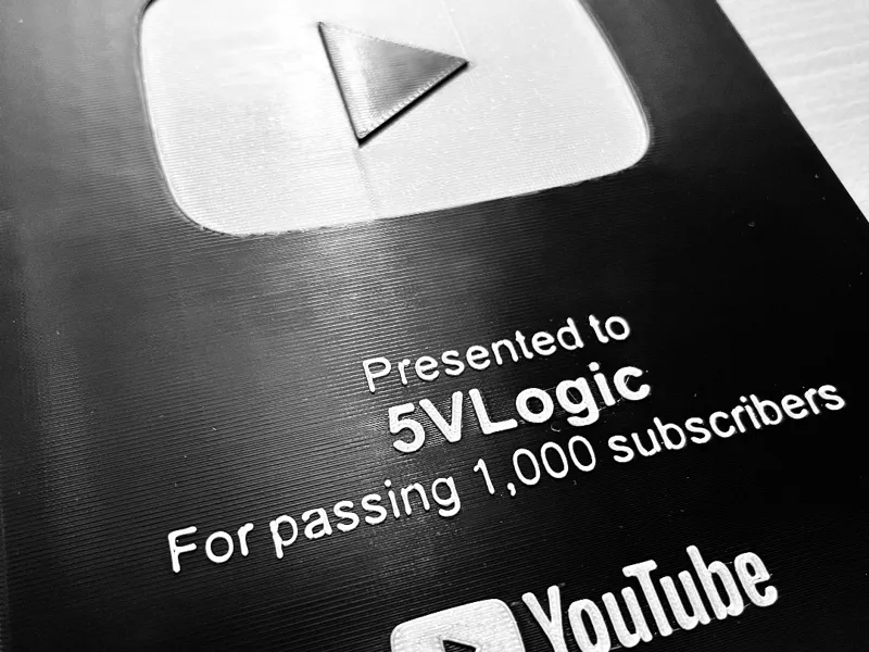 Custom YouTube play button award 