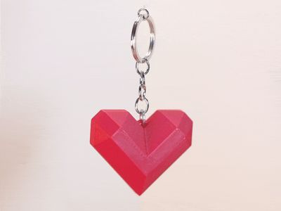 Diamond heart keychain (2 models)