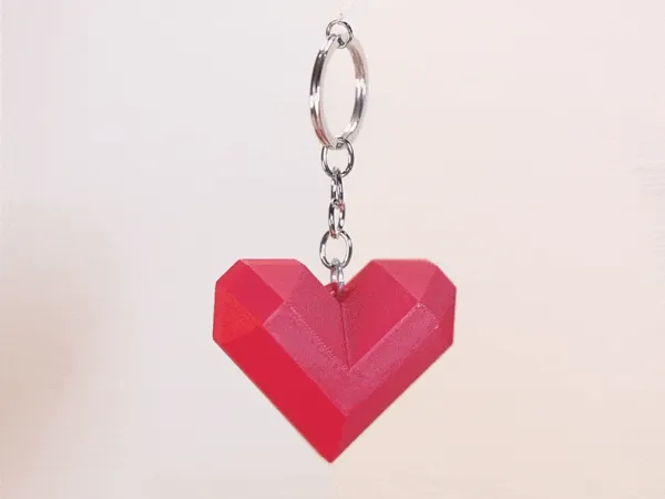 Porte-clés cœur diamant