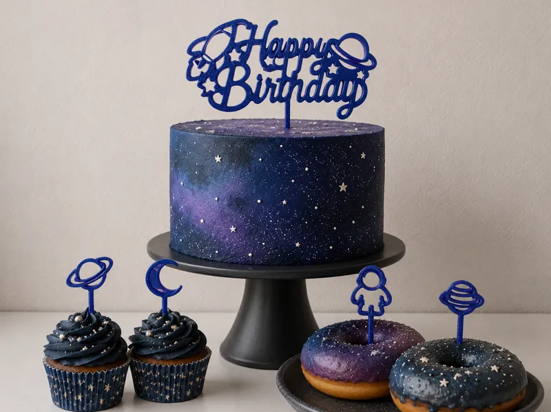 Space Birthday Cake Topper Set Weltraum Geburtstag