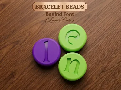 Bracelet Beads - Bagind Font (Lower Case)