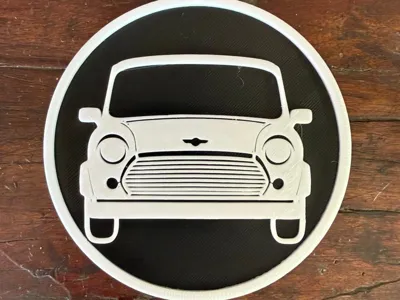 MINI COOPER CLASSIC SILHOUETTE COASTER