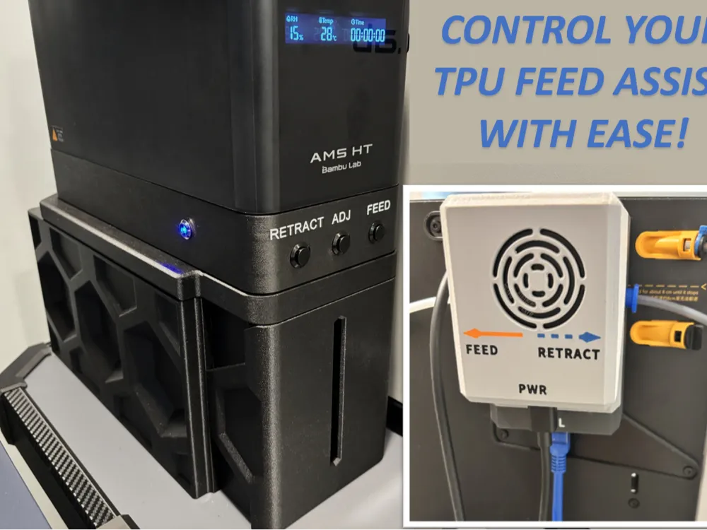 Accesorio para impresora 3D: EASY TO USE TPU Feed Assist Mtg Kit w/Remote Ctrls. Referencia del modelo original.