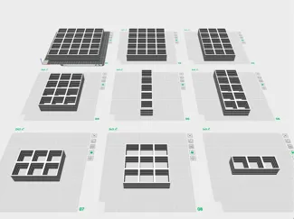 Gridfinity MANY SIZES superlight base stacked 8x