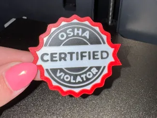 OSHA Certified Violator Magnet