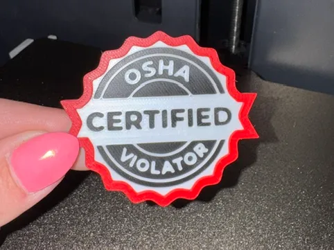 OSHA Certified Violator Magnet
