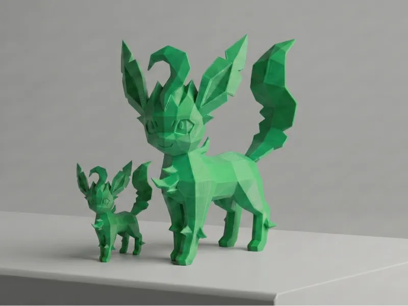 Low Poly Leafeon - Stylized Pokémon Desktop Friend