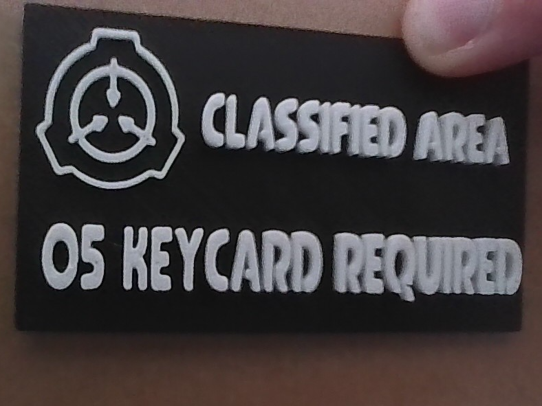 SCP O5 keycard sign (NO AMS)