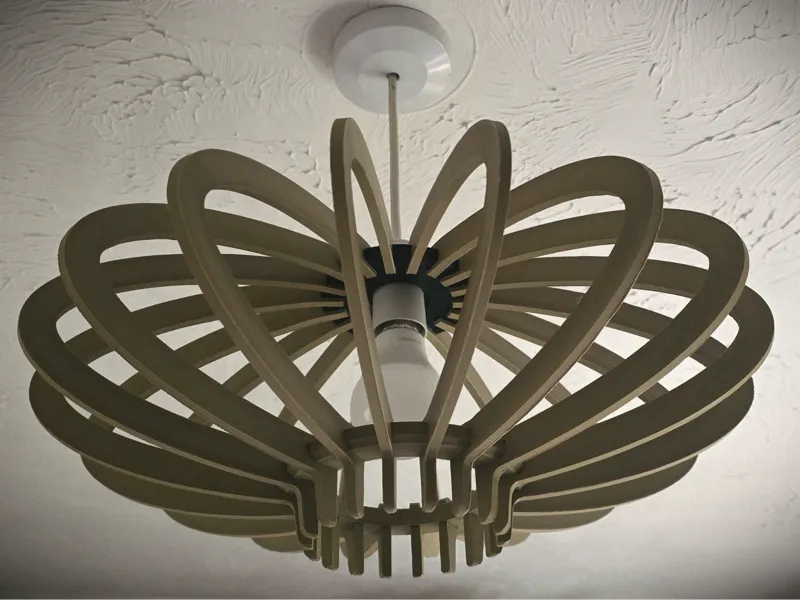 Pendant lamp shade - slatted