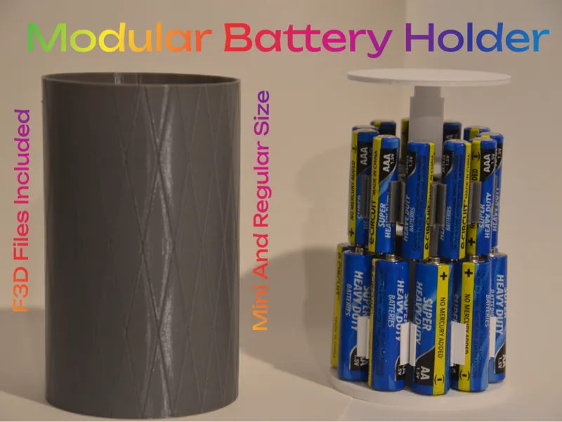 Modular Battery Holder FREE F3D FILES