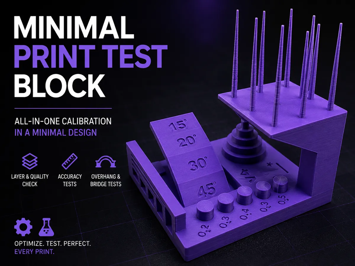 Bloc de calibration pour imprimante 3D