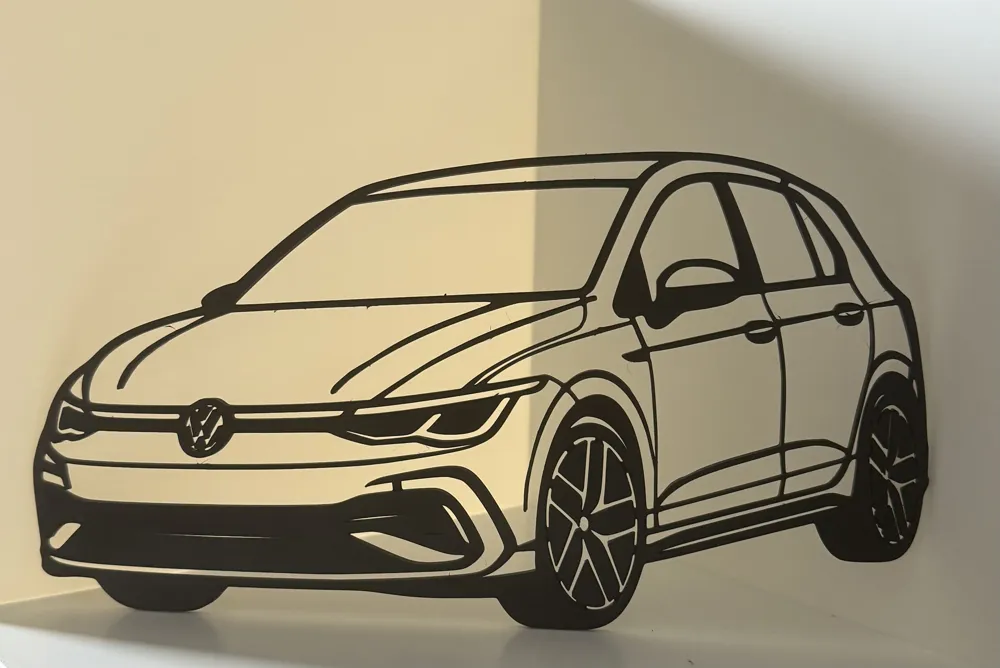 VW Golf7 GTI Silhouette - Free 3D Print Model - MakerWorld