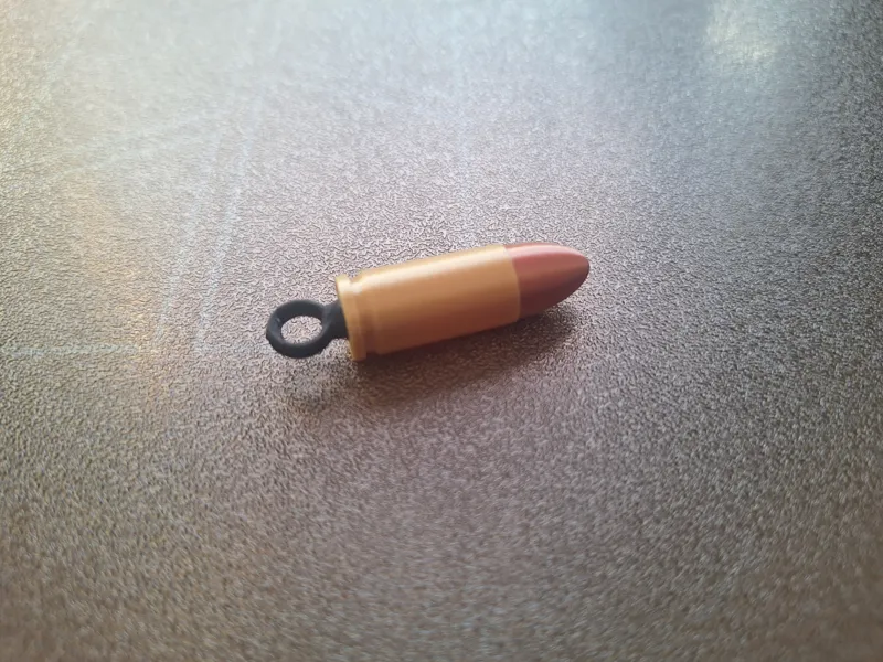 9mm LUGER keychain