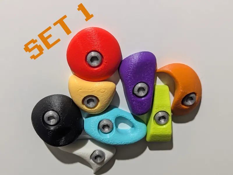 Mini Climbing Holds Set 1 | 8x2/8x3mm magnets