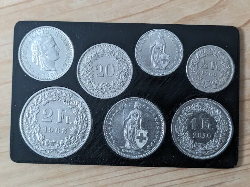 Coin Card for Swiss Francs (CHF)